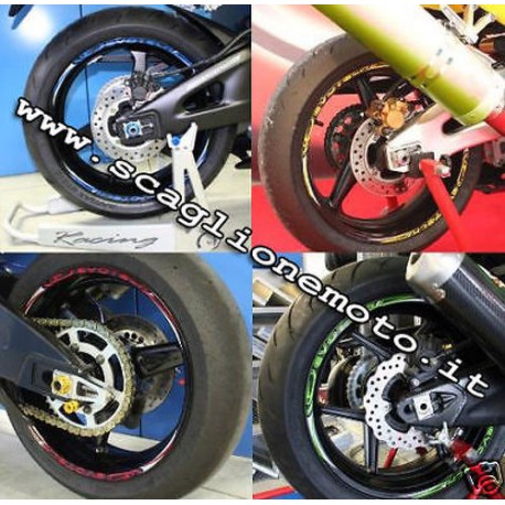 ADESIVI CERCHI "EVOTECH COOL STRIPES" COLORATI (GIALLO o ARANCIO)