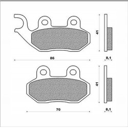 PASTIGLIE FRENO ANT. "NEWFREN" SYM VARI MODELLI
