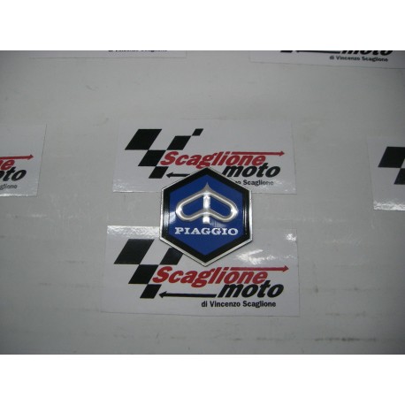 SCUDETTO ALLUMINIO ADESIVO ESAGONO 31 MM "PIAGGIO"