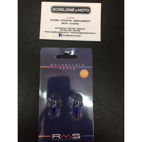 LAMPADINA LED BLU 12V T10 W2,1X9,5D(2 PEZZI)