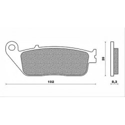 PASTIGLIE FRENO ANT.  KAWASAKI Z 750 '07-'11