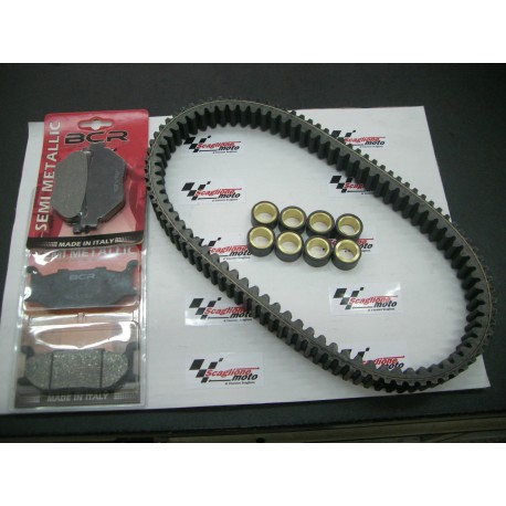 KIT TAGLIANDO YAMAHA T-MAX 500 01-03 (CINGHIA+RULLI+PASTIGLIE ANT. E POST.)