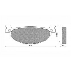 PASTIGLIE FRENO POST. YAMAHA MAJESTY 400 '04-'11