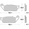 PASTIGLIE FRENO ANT. "SBS" SUZUKI BANDIT 600 '95-'99-BURGMAN 650 '03-'13