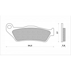 PASTIGLIE FRENO ANT. GILERA NEXUS 500 '03-'08/NEXUS 500 SP '06-'07