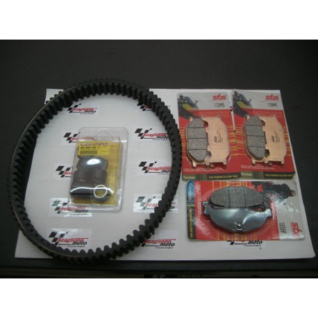 KIT TAGLIANDO T-MAX 500 04-11 (CINGHIA-RULLI-2 CP.PASTIGLIE ANT-PASTIGLIE POST)