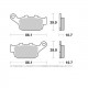 PASTIGLIE FRENO POST. "SBS" HONDA PANTHEON 125-150 '03-'06/FORESIGHT 250 '00-'05