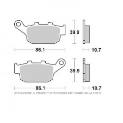 PASTIGLIE FRENO POST. YAMAHA XJ6 N '09-'15/XJ6 S DIVERSION '09-'15/XJ6 F '10-'11