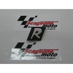 TARGHETTA "R" 2 PIOLI 3 MM-INTERASSE 20 MM