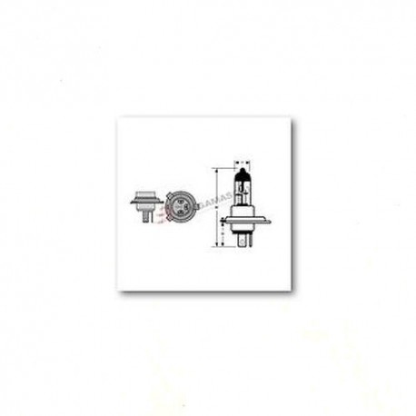 LAMPADA H4 12V 60/55W ALOGENA P43T (2 PEZZI)