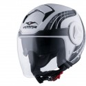 CASCO JET "VEMAR" BREEZE DOPPIA VISIERA BIANCO/NERO/GRIGIO TG. M
