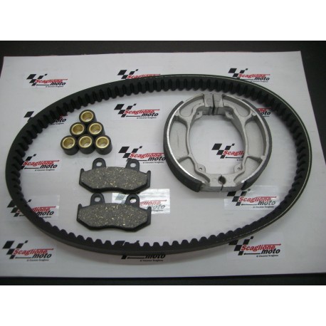 KIT TAGLIANDO HONDA SH 125/150 (CINGHIA+RULLI+PASTIGLIE ANT.+GANASCE POST)