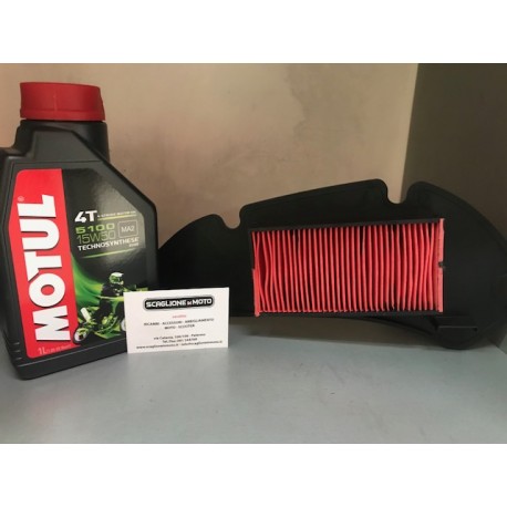 KIT OLIO MOTUL 5100 5W50+FILTRO ARIA HONDA SH 125/150 '05-'12