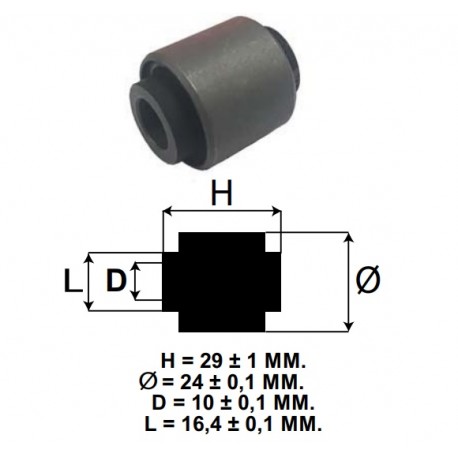 SILENT BLOCK SCOOTER PIAGGIO 24X10X2