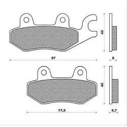 PASTIGLIE FRENO POST. "NEWFREN" YAMAHA XT Z 750 SUPER TENERE '89-'95