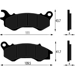 PASTIGLIE FRENO ANT. PEUGEOT DJANGO 50/125/150