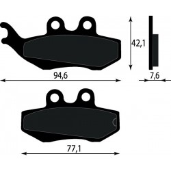 PASTIGLIE ANT. PIAGGIO SKIPPER 125-150/VESPA GT 125-200 (PINZA GRIMECA)