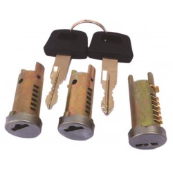 KIT SERRATURA VESPA PX 125/150/200 ARCOBALENO (3 CILINDRETTI 2 CHIAVI)