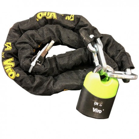 CATENA "FAI BY VIRO" CON LUCCHETTO A GANCIO ESTRAIBILE VERDE