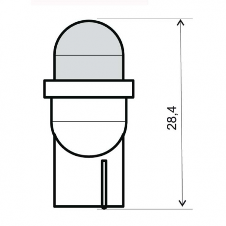 LAMPADINA LED BIANCA 12V T10 W2,1X9,5D(2 PEZZI)