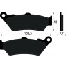 PASTIGLIE FRENO ANT. HONDA DEAUVILLE 650 '98-'01/ DOMINATOR 650 '97-'04