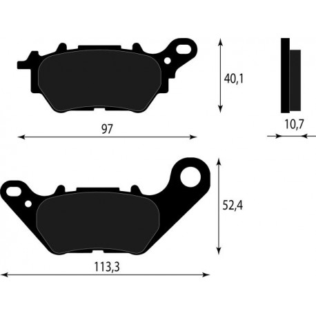 PASTIGLIE FRENO POST. YAMAHA X-MAX 125/300 ABS '18-'19 - MT-03 ABS '16-'19