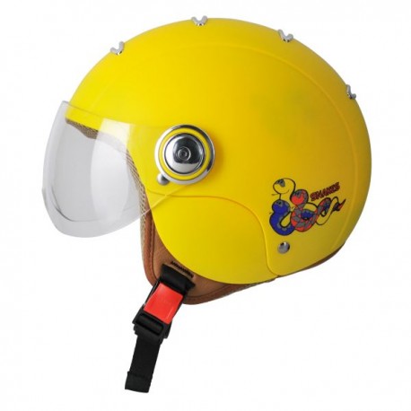 CASCO DEMI-JET BAMBINO "EASY BABY" GIALLO OPACO