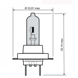 LAMPADA H7 12V 55W BLU
