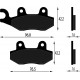 PASTIGLIE FRENO ANT./POST. PEUGEOT GEOPOLIS 125/250/300/400