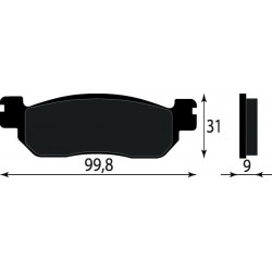 PASTIGLIE FRENO POSTERIORE YAMAHA X-CITY/X-MAX 125/250