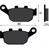 PASTIGLIE FRENO POST. HONDA PANTHEON 125/150 '03-'07 - FORESIGHT 250 '97-'07