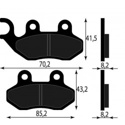 PASTIGLIE FRENO ANT. PEUGEOT LXR 125/200 - TWEET 50/125/150