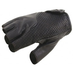 GUANTI MEZZE DITA IN PELLE TRAFORATI OJ FRESH NERI TAGLIA 3XL