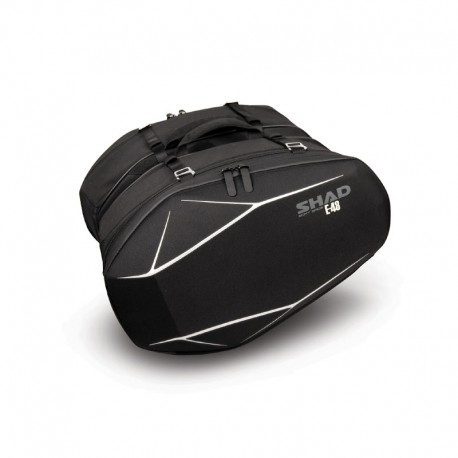 SHAD BORSE LATERALI SEMIRIGIDE E-48 (Coppia) - Cinghie Espandibili (26lt)