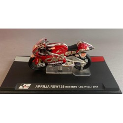 MODELLINO REPLICA APRILIA RSW125 ROBERTO LOCATELLI 2004 SCALA 1:22