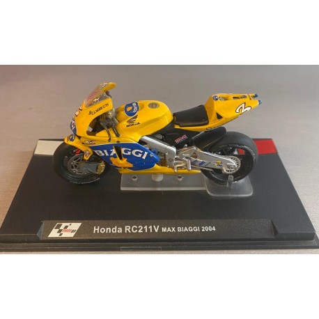 MODELLINO REPLICA HONDA RC211V MAX BIAGGI 2004 Scala 1:22