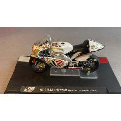 MODELLINO REPLICA APRILIA RSV250 MANUEL POGGIALI 2004 Scala1:22