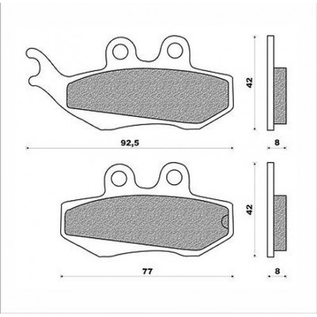 PASTIGLIE FRENO ANT. "NEWFREN" PIAGGIO SKIPPER 4T 125/150