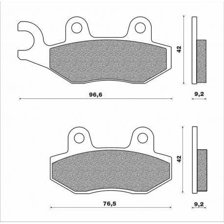 PASTIGLIE FRENO ANT. "NEWFREN" KYMCO PEOPLE S 250/300 PINZA SX+DX