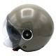 CASCO DEMI JET DOPPIA VISIERA GRIGIO LUCIDO XS
