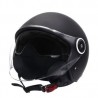 CASCO DEMI JET DOPPIA VISIERA NERO OPACO L