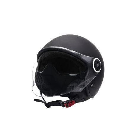 CASCO DEMI JET DOPPIA VISIERA NERO OPACO S