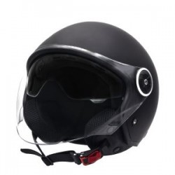 CASCO DEMI JET DOPPIA VISIERA NERO OPACO XL