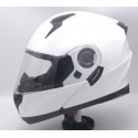 CASCO MODULARE CON DOPPIA VISIERA BIANCO LUCIDO XXL