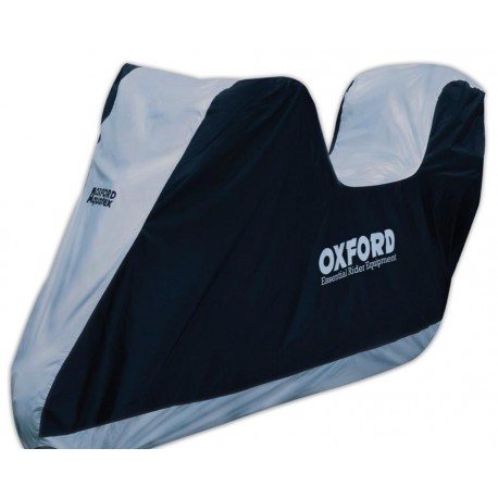 TELO COPRIMOTO AQUATEX - ELASTICIZZATO DA ESTERNO, IMPERMEABILE, (Tg. M) PER MOTO E SCOOTER CON PARABREZZA