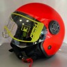 CASCO JET CON VISIERA ONE LITE MPH ROSSO OPACO FLUO  TAGLIA XS