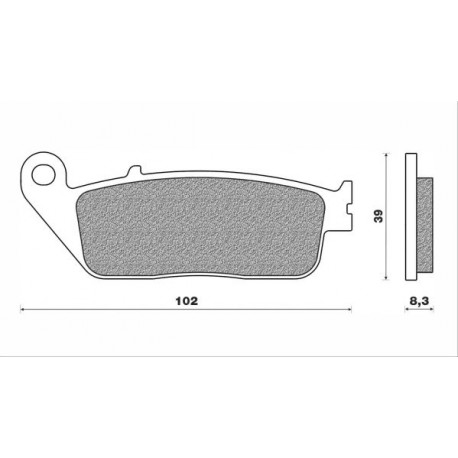 PASTIGLIE FRENO ANT. "SBS" SINTERIZZATE HYOSUNG V2 125/AQUILA 250