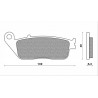 PASTIGLIE FRENO ANT. "SBS" SINTERIZZATE HYOSUNG V2 125/AQUILA 250