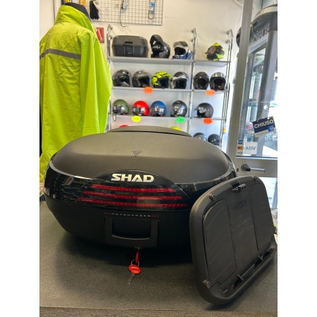 Bauletto Posteriore SH46 con schienale - Nero con Piastra 46lt (USATO)