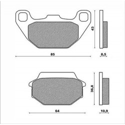 PASTIGLIE FRENO ANT. "NEWFREN" SYM HD 125/200 '04